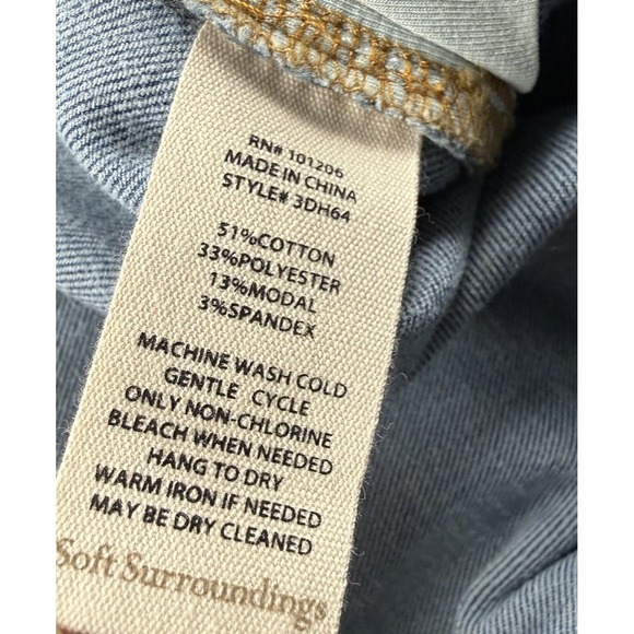 SOFT SURROUNDINGS NWT $89 Straight Leg The Ultimate Jeans Size M Petite - Picture 16 of 16